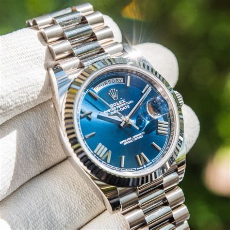 rolex date day blue|rolex day date 40 series.